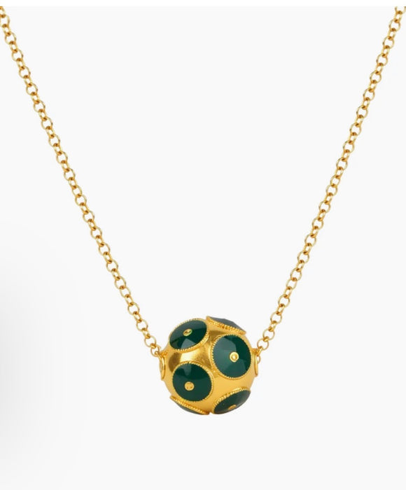 Viana Conta Green Necklace
