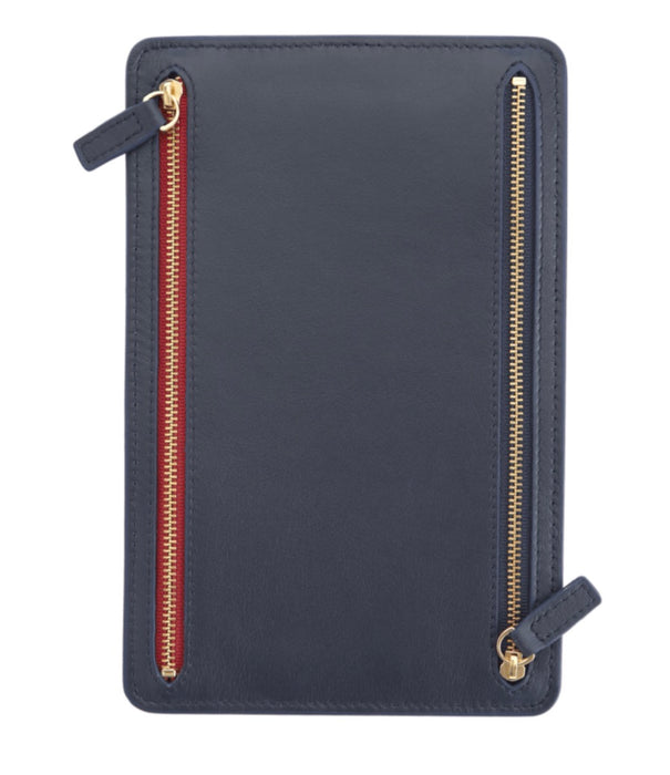 Four Zip Leather Travel Organizer